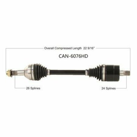 WIDE OPEN Heavy Duty CV Axle CAN AM HD REAR LEFT OUTLANDER 650/850/1000 19-20 CAN-6076HD